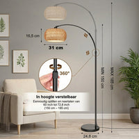 Rotan vloerlamp