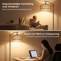 Rotan vloerlamp