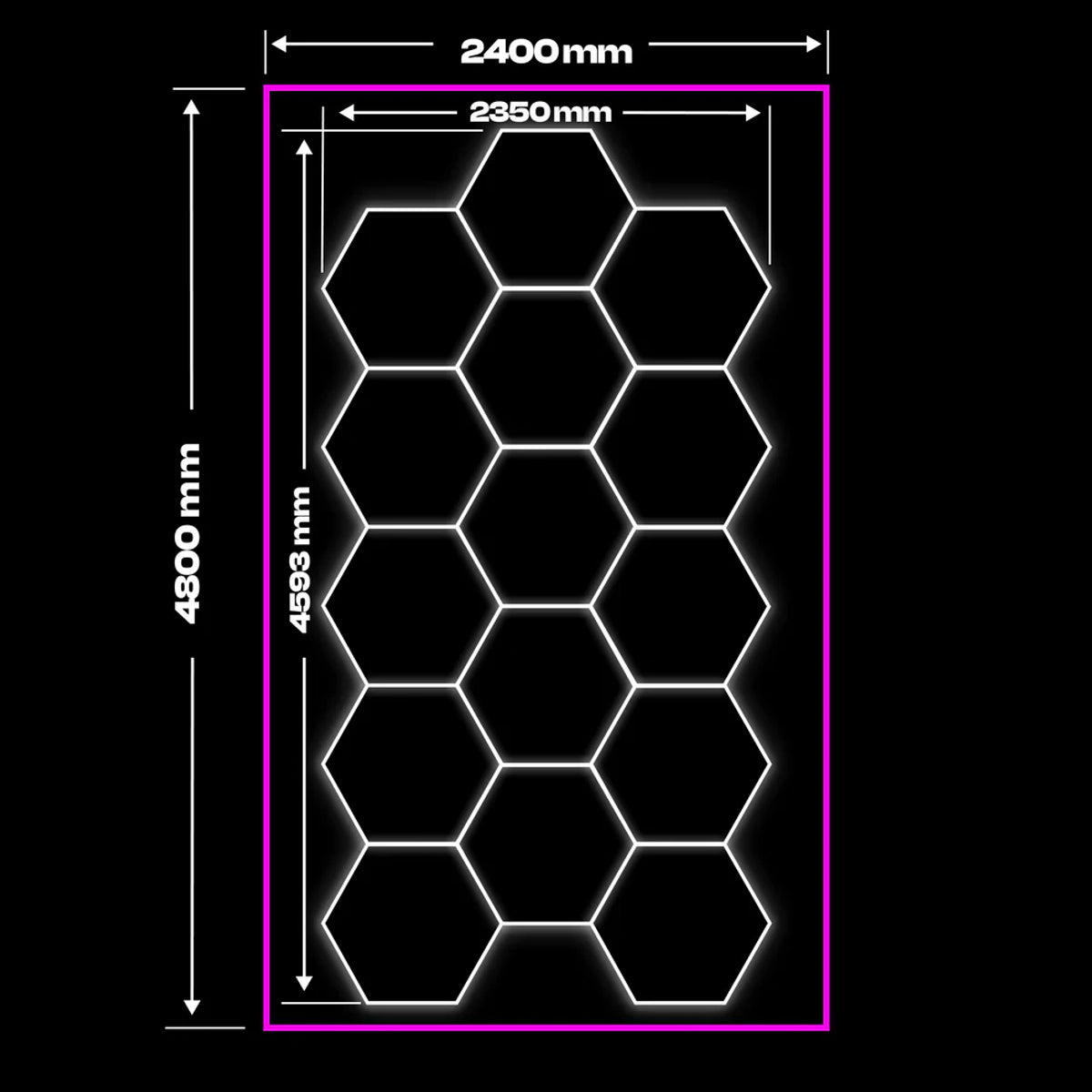 Hexagon garage verlichting
