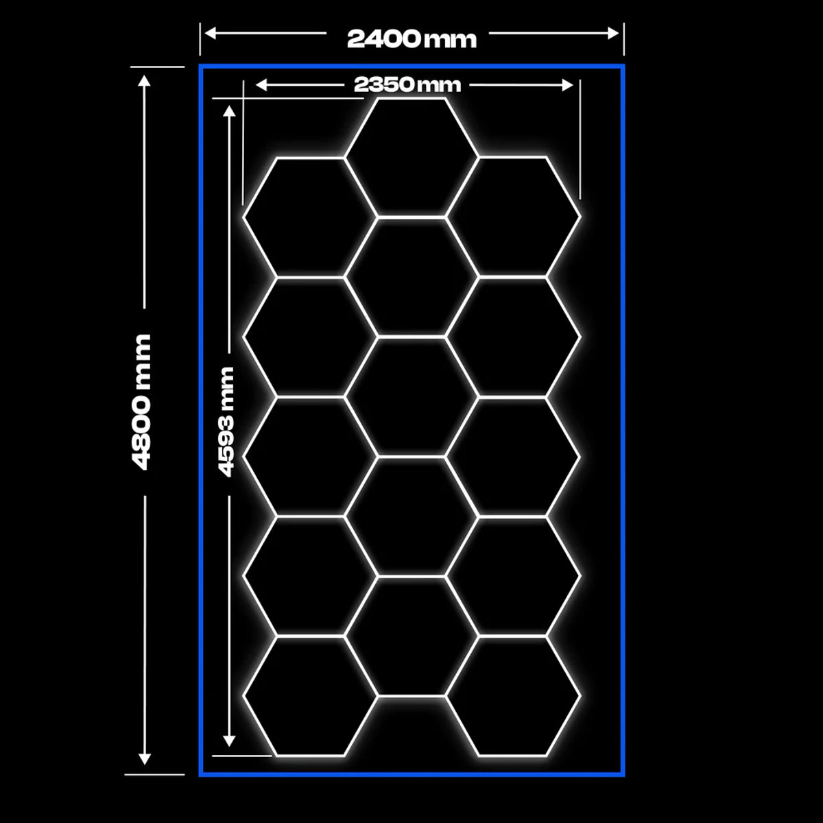 Hexagon garage verlichting