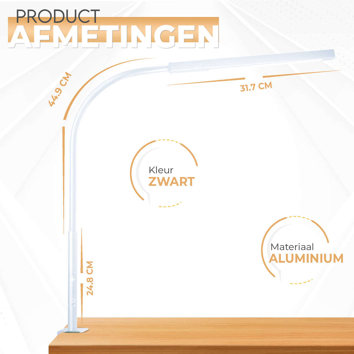 Bureaulamp met klem