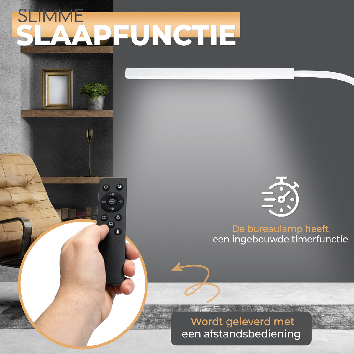 Bureaulamp met klem