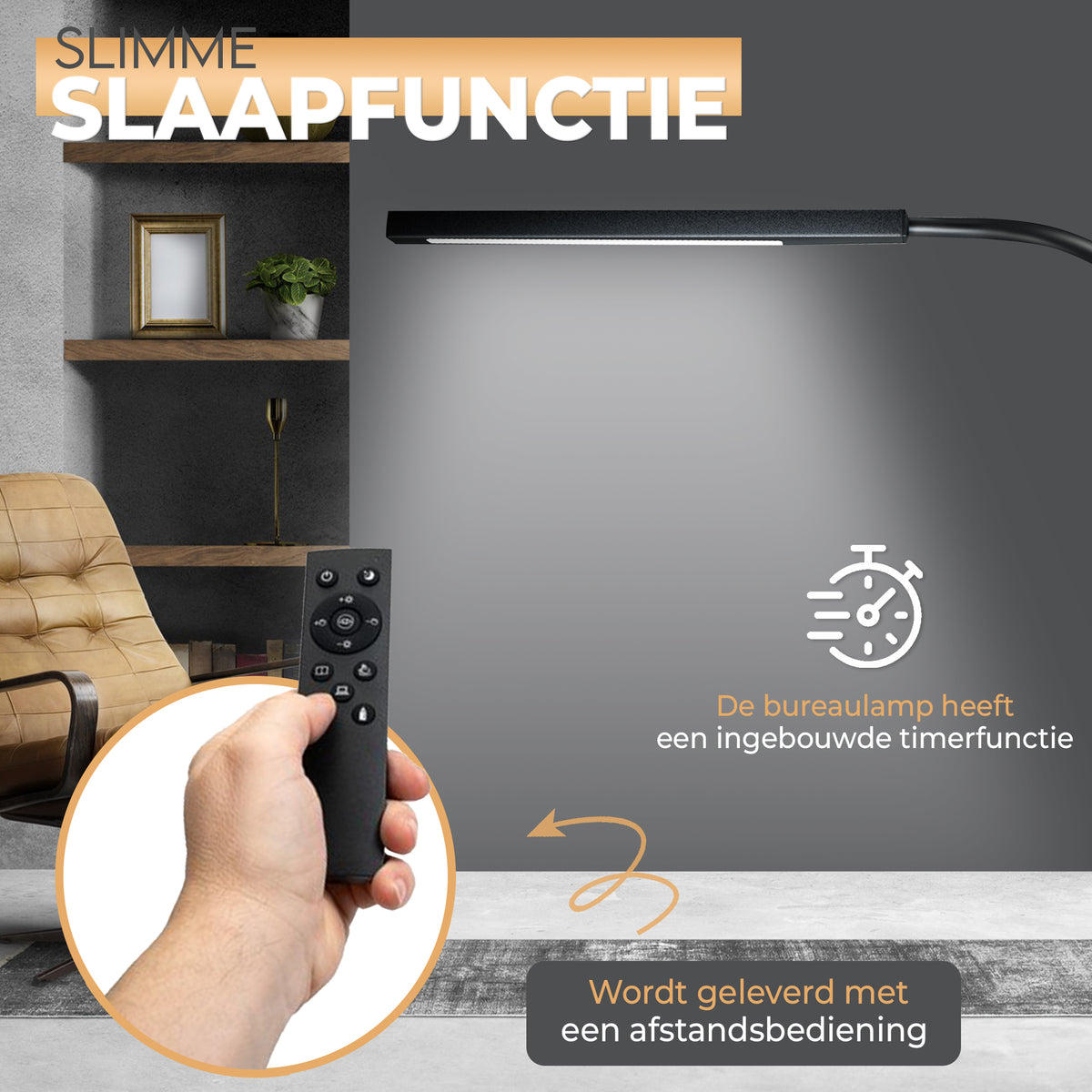 Bureaulamp met klem