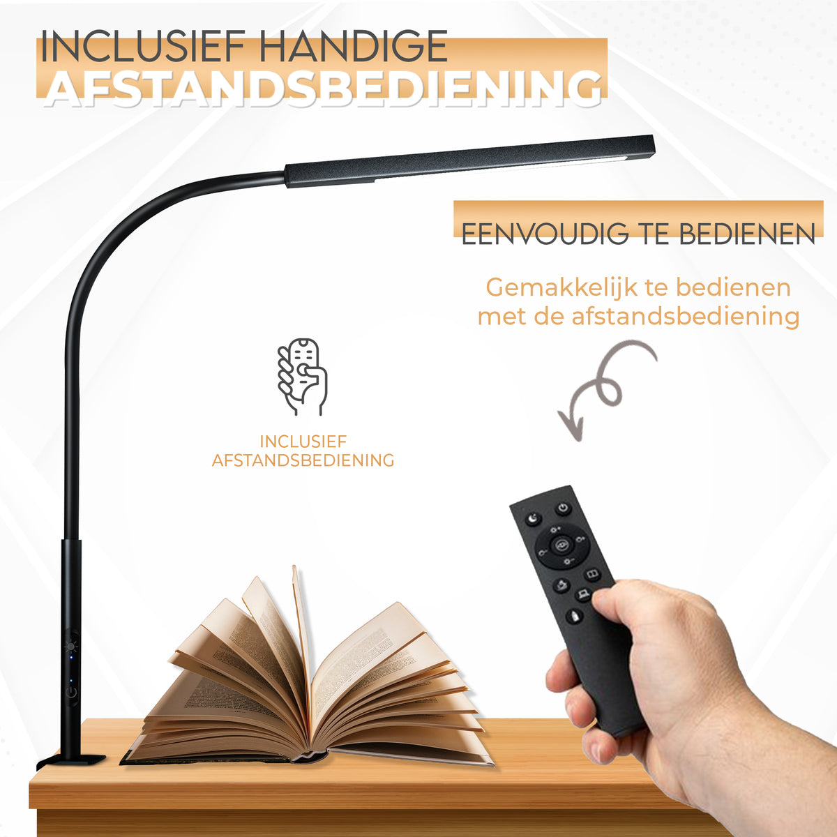 Bureaulamp met klem