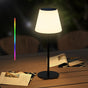 Solar Tafellamp Buiten Zwart – LED Dimbaar IP65 Waterdicht – USB & Zonne-energie - 41cm