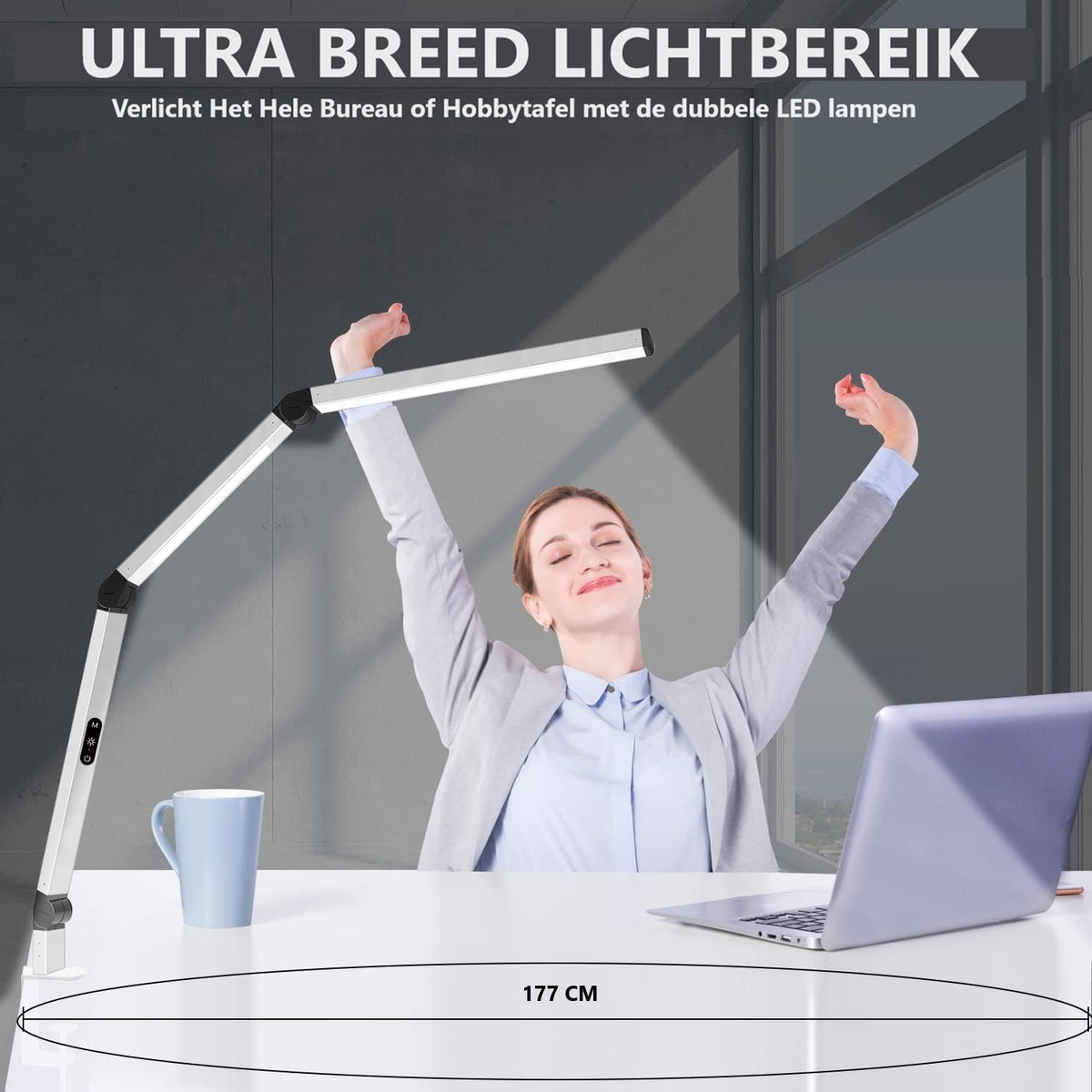Bureaulamp met klem