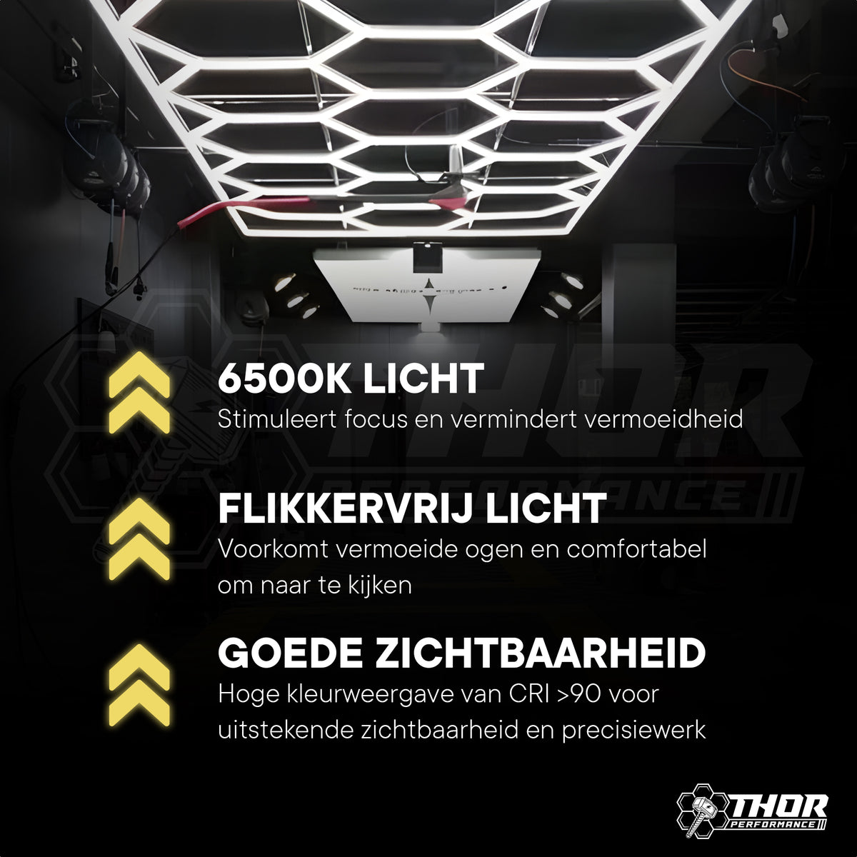 Hexagon plafond verlichting