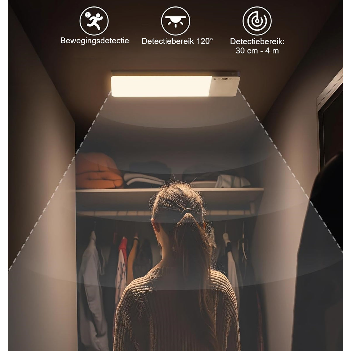 Oplaadbare Plafondlamp met Sensor - 12.000mAh - Draadloos