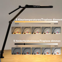 Bureaulamp met klem