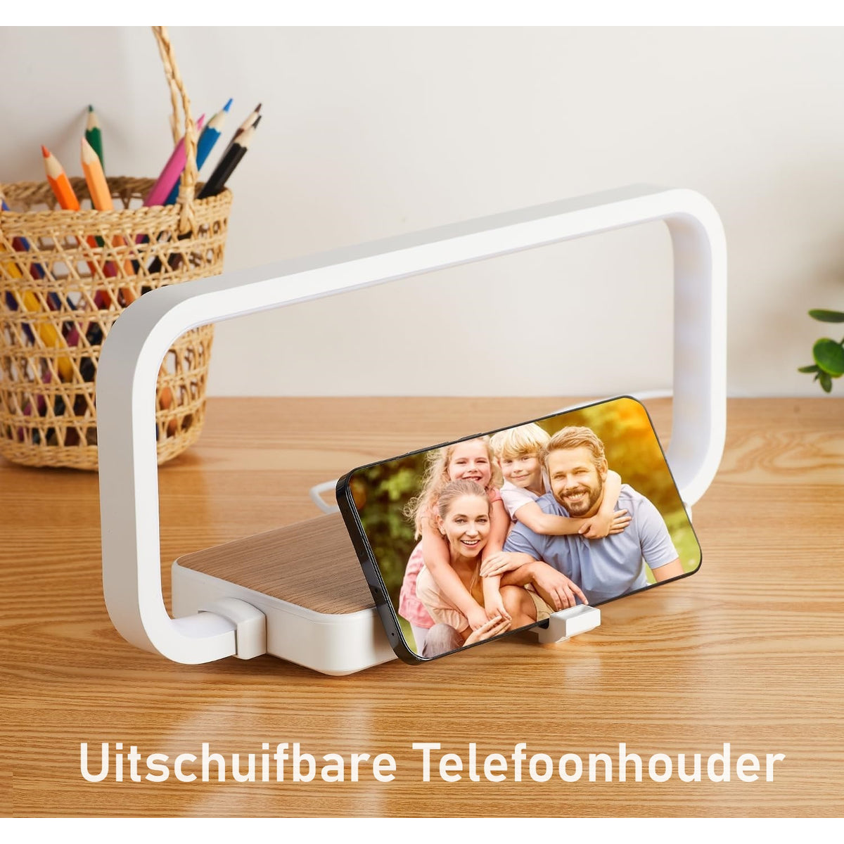 Digitale wekker met draadloze oplader