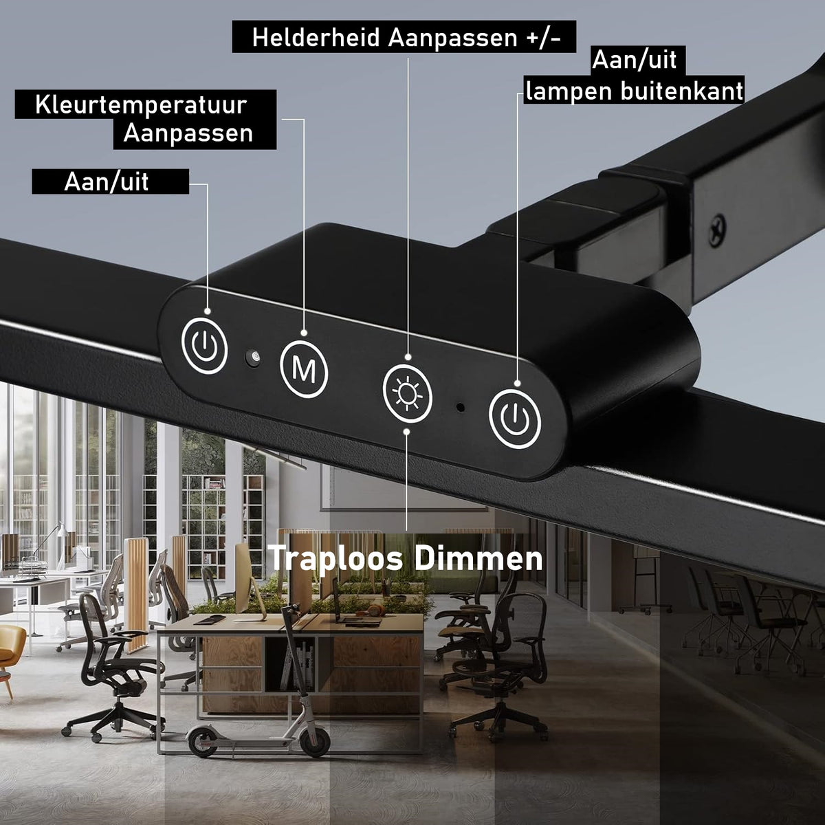 Bureaulamp met klem