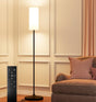 Dimbare LED Vloerlamp – Afstandsbediening & Linnen Kap