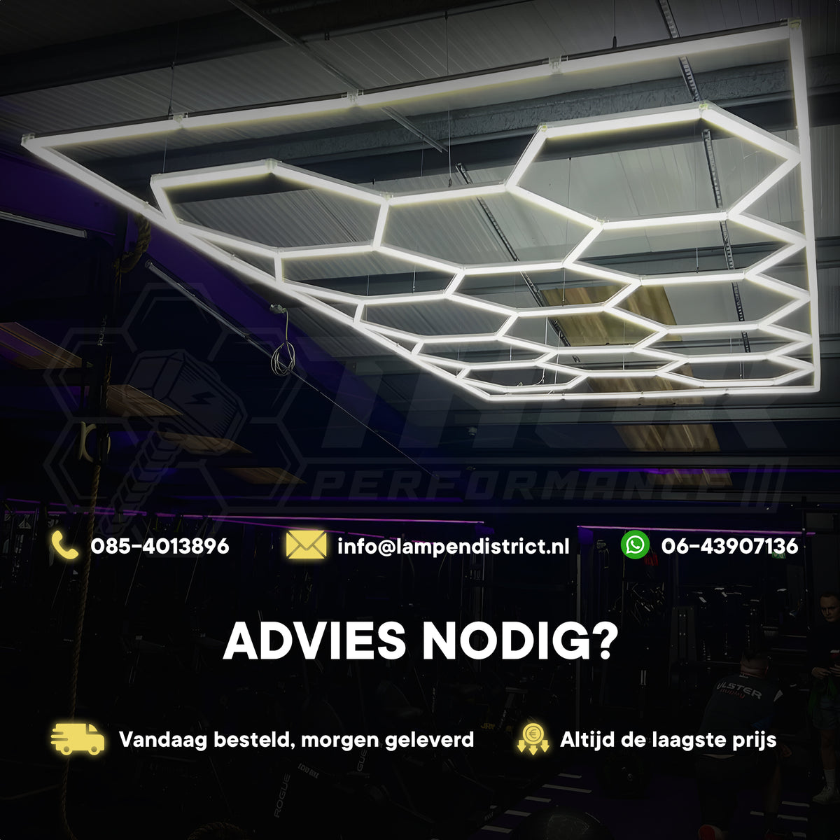 LED hexagon garage verlichting