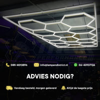 Aluminium montageframe voor LED hexagon garage verlichting