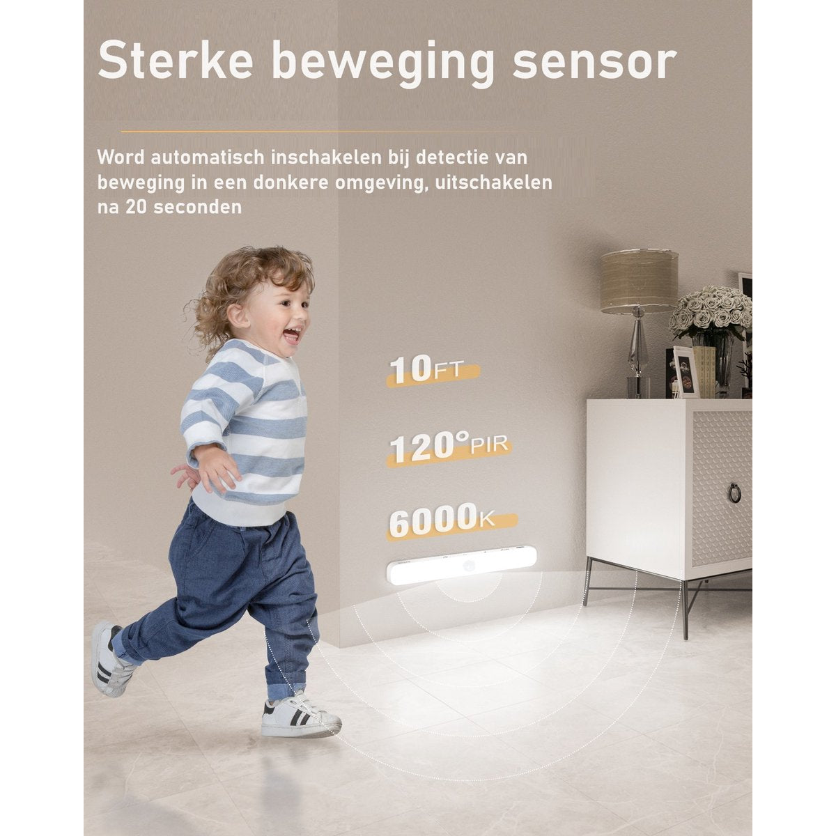 Kastverlichting met bewegingssensor