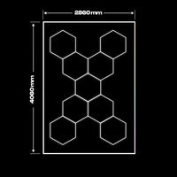 Hexagon plafond verlichting