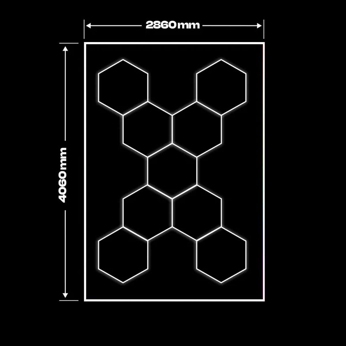 Hexagon plafond verlichting