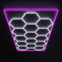 Hexagon led verlichting - Roze frame