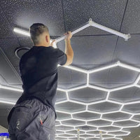 Hexagon plafond verlichting