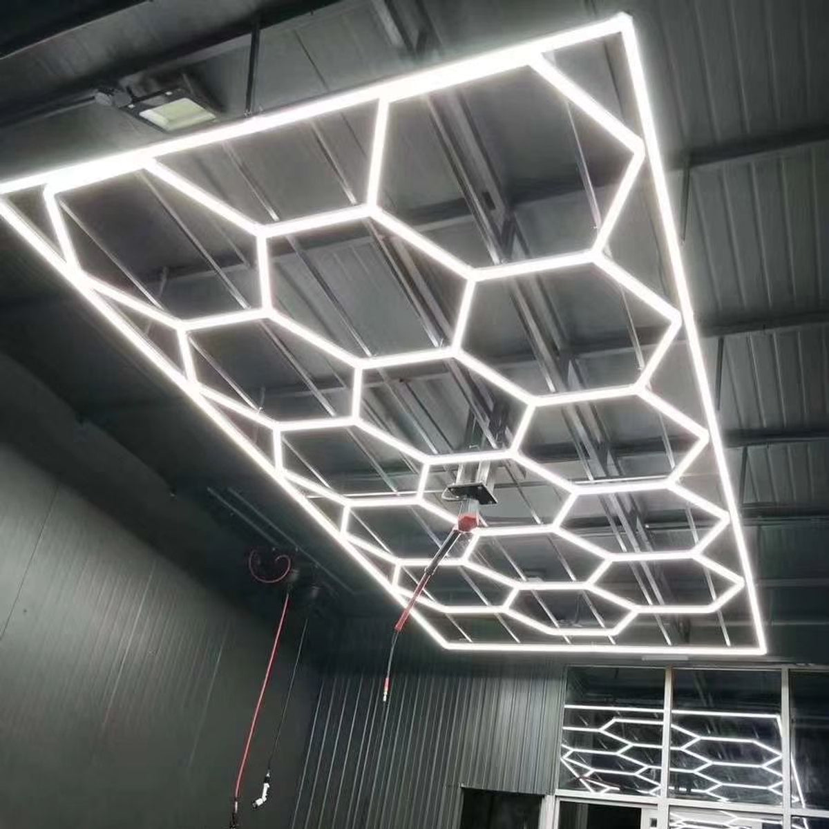 Hexagon plafond verlichting