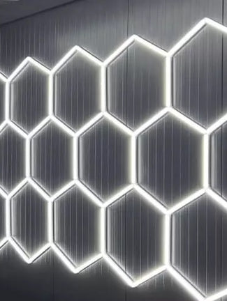 Hexagon plafond verlichting