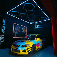 Hexagon plafond verlichting