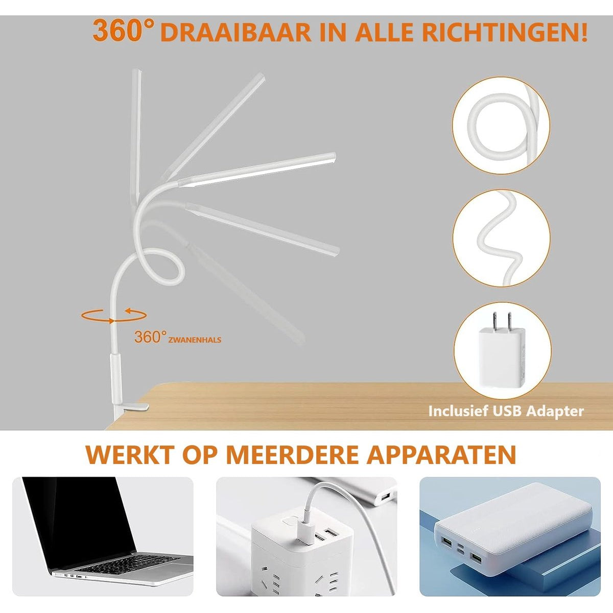 Flexibele bureaulamp led
