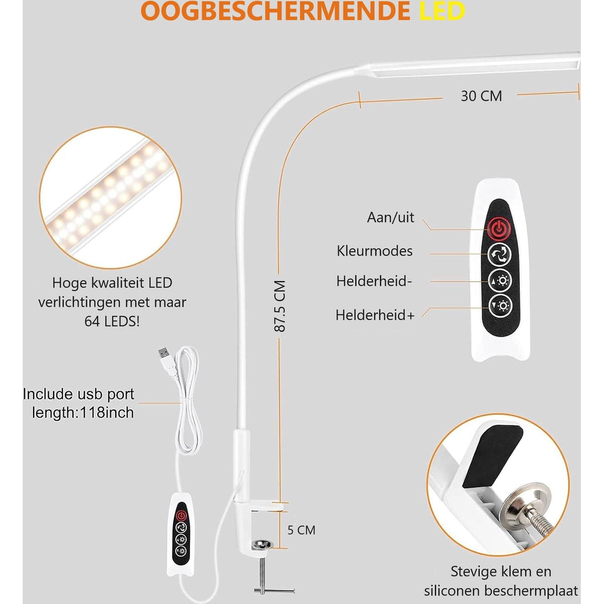Flexibele bureaulamp led