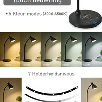 Bureaulamp met telefoon oplader