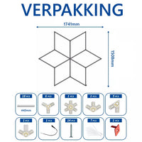 Hexagon plafond verlichting