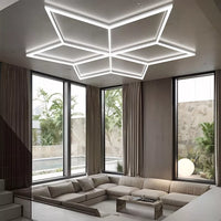 Hexagon plafond verlichting